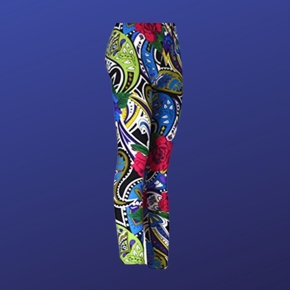 Nollia Fashion Leggings, MULTI-COLOR PAISLEY FLORAL, Women’s Size S/M NWOT
